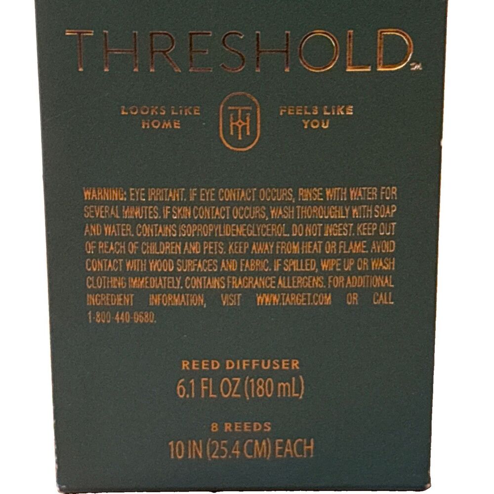 Threshold Sleigh Ride Reed Green Luxury Reed Diffuser with Essential Oils 6oz - Picture 7 of 7